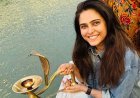 Madhurima Tuli Gets Emotional During Spiritual Trip to Rishikesh, Performs Ganga Aarti Amid Recovery from Injury