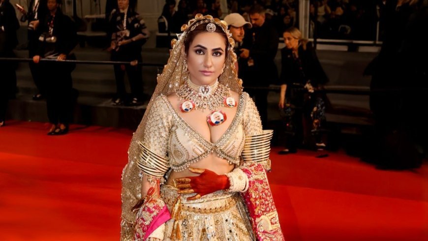 Actress Ruchi Gujjar Wears India Prime Minister Shri Narendra Modi Necklace at Cannes Red Carpet 2025, Celebrates Indian Pride