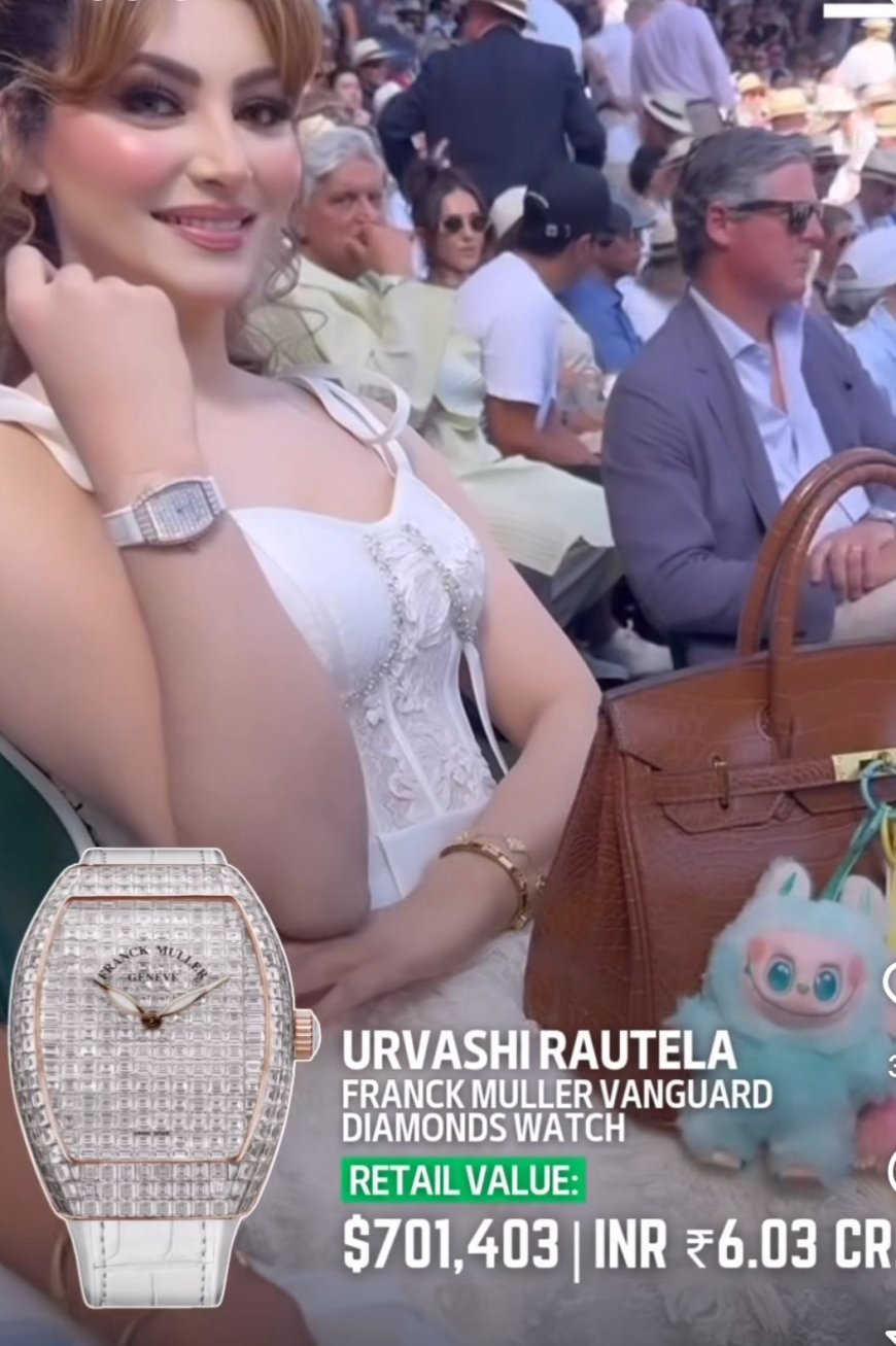 Urvashi Rautela’s 7 crore ultra-luxury Franck Muller diamond-studded watch stole the show at Wimbledon 2025!