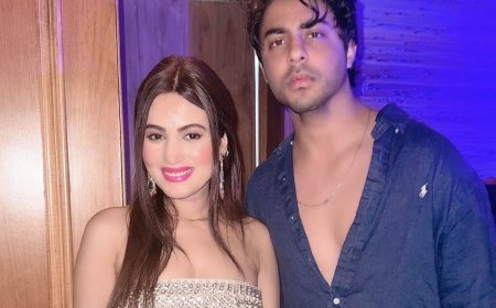 Actress Anusmriti Sarkar Poses with Aryan Khan at Vedant Birla and Tejal Kulkarni’s Wedding Reception