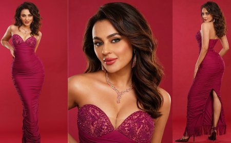 Seerat Kapoor Commands Attention In Ohaila Khan's Magenta Couture Creation