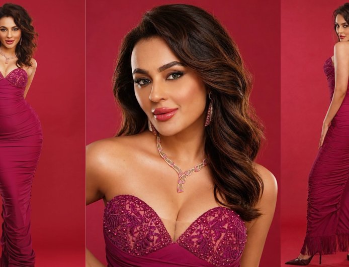 Seerat Kapoor Commands Attention In Ohaila Khan's Magenta Couture Creation