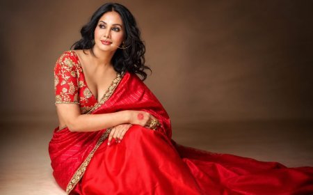 Rupali Suri Radiates Festive Glamour in a Stunning Red Saree